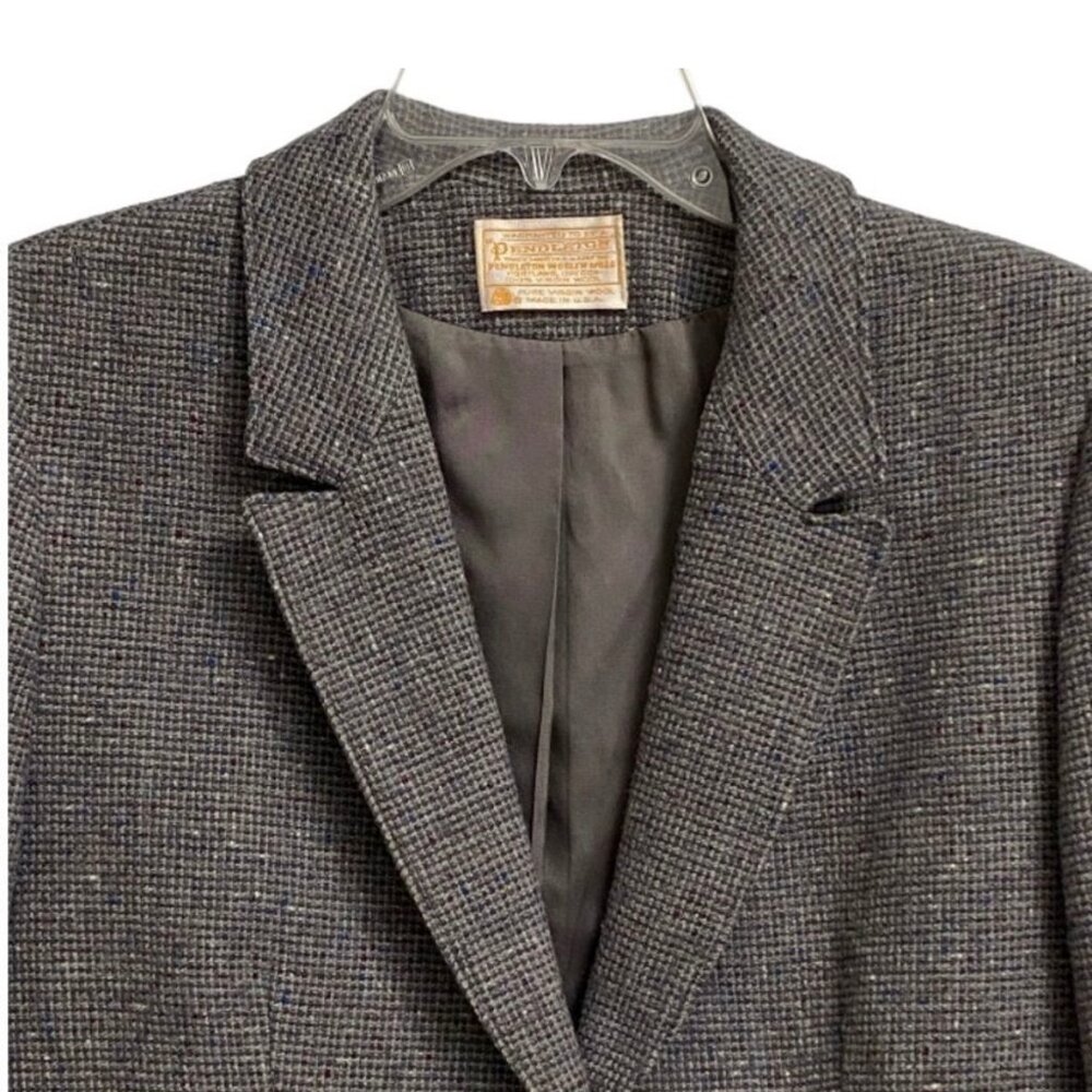 Vintage Pendleton Two Button Virgin Wool Tweed Bl… - image 2